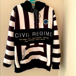 Civil Regime Striped Hoodie